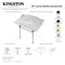 Kingston Brass 36 Carrara Marble Console Sink with Brass Legs, Marble WhiteBrushed Nickel LMS3630MBSQ8 - alternate 2